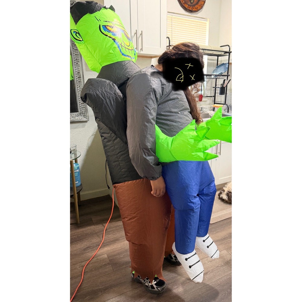 Inflatable Frankenstein Monster Pick Me Up Costume Halloween Blow Up Suit